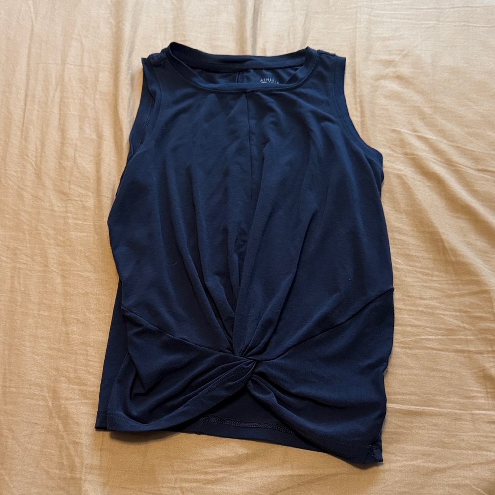 Athleta Girl Navy Blue Twist Around Tank Top - Size S/7